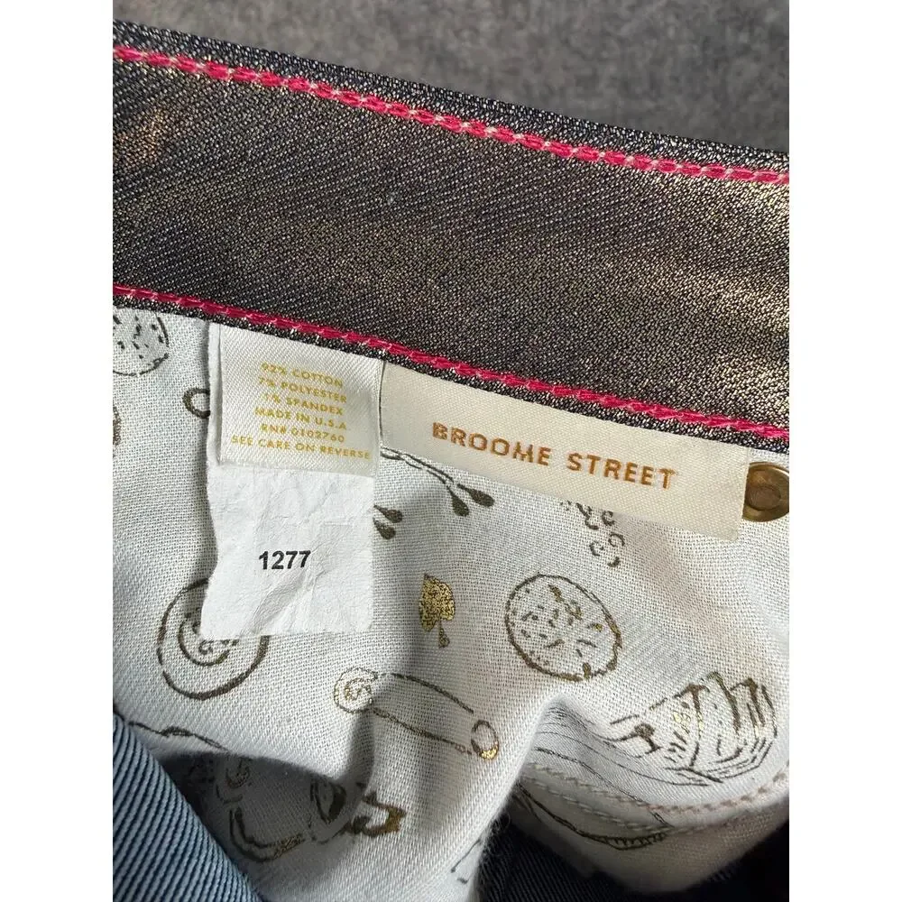 NWOT Kate Spade Broome Street Skinny Jeans Gold Bronze Metallic Size 27